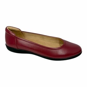 Naturalizer Flexy Slip On Ballet Flats Red Leather Size 10M